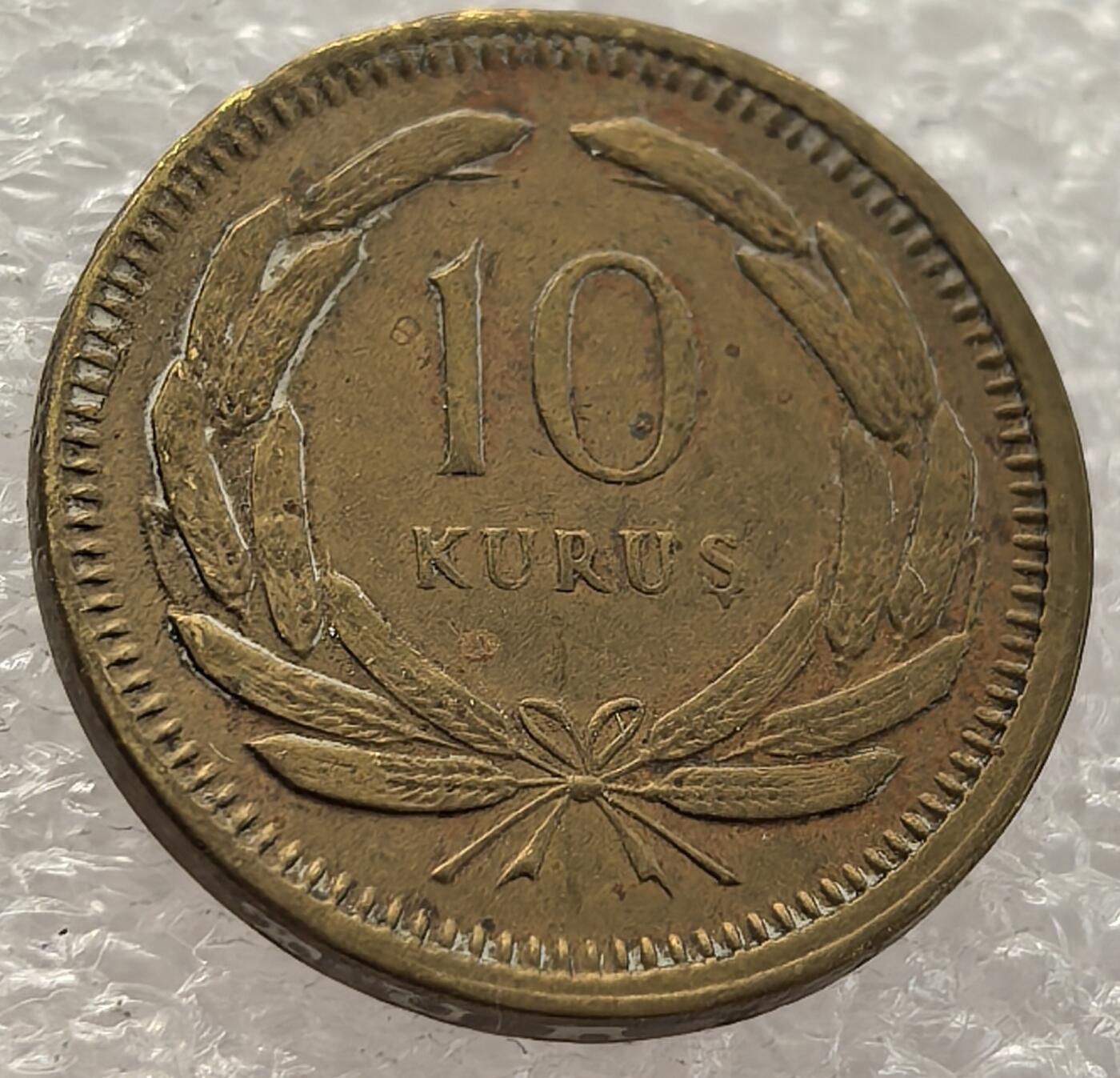  外国优质老铜币银币，周六九点倒数截拍，满百包邮，可寄存半年，喜欢朋友微信扫描二维码可直接参拍 土耳其1949年10库鲁