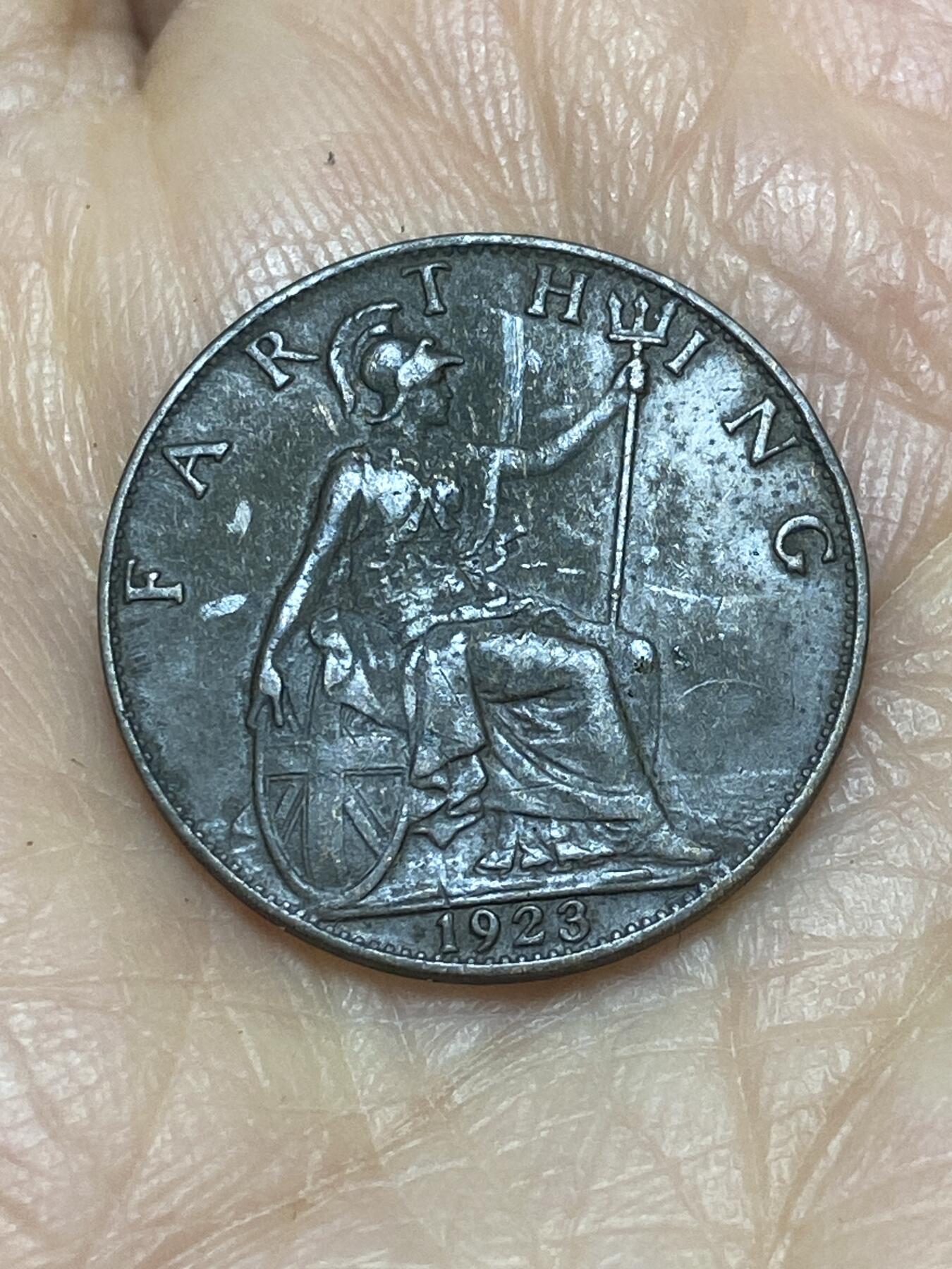 2025年第一百二十四场(总第一百五十场）外国好品散币(免佣金) 英国🇬🇧1923年1法新(乔治五世第二版)