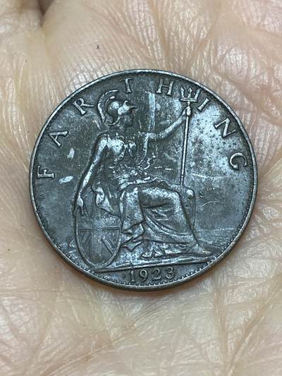 2025年第一百二十四场(总第一百五十场）外国好品散币(免佣金) - 英国🇬🇧1923年1法新(乔治五世第二版)