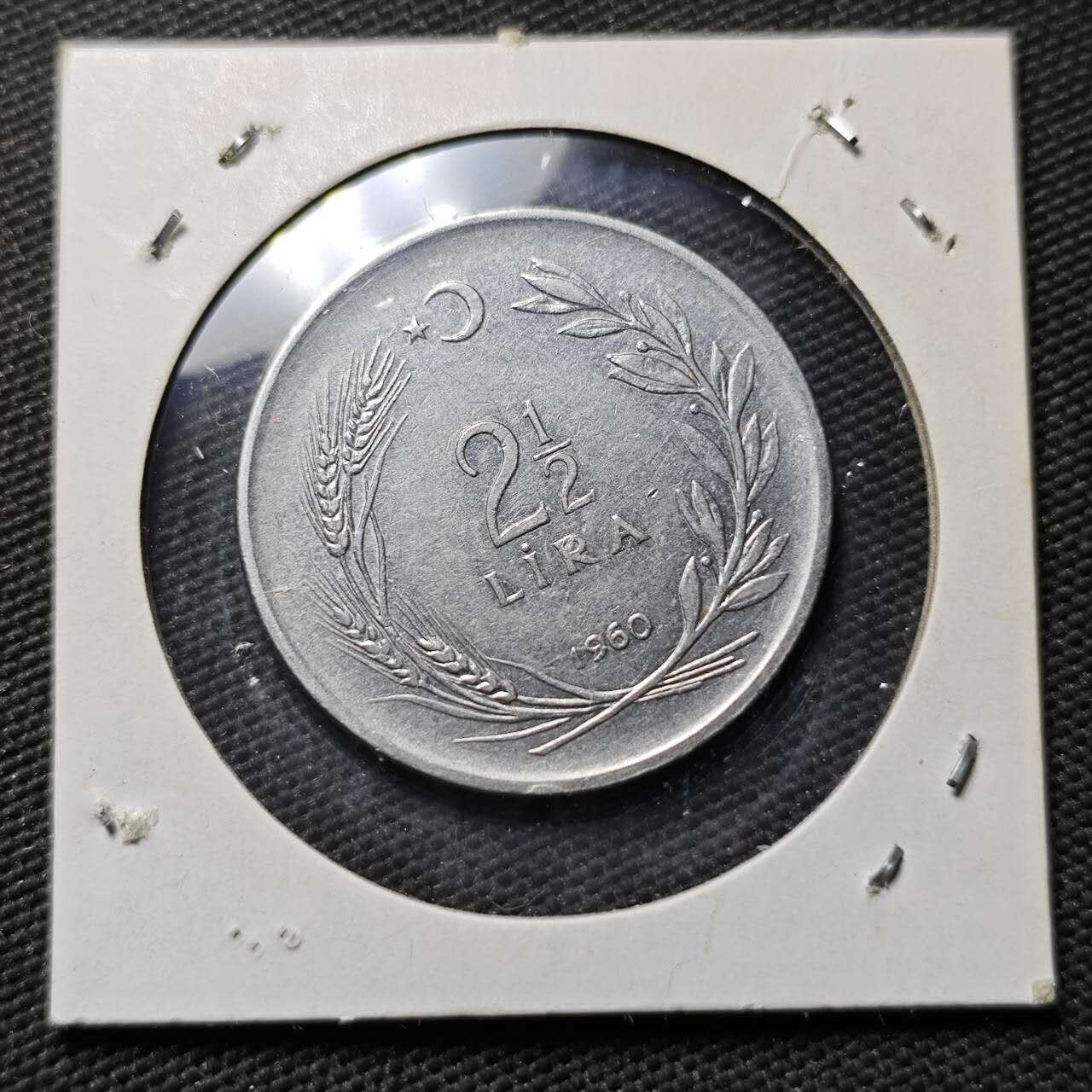 KK钱币收藏小铺  第365场  2月预留时间 周末发货  土耳其2.5里拉