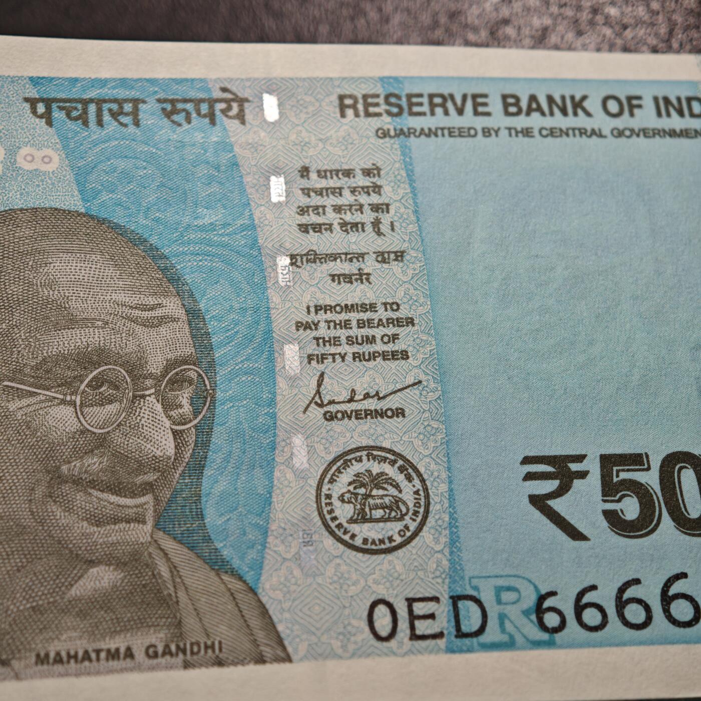 【德藏】世界币章拍卖第152期（拍品征集中~欢迎藏友联系）  顶级靓号 3张一组 印度50卢比 666666 小通天号