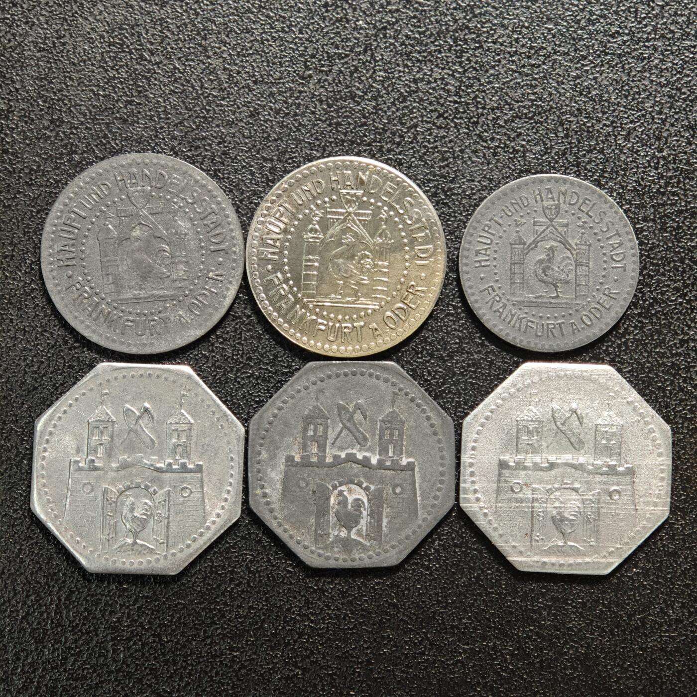 【德藏】世界币章拍卖第152期（拍品征集中~欢迎藏友联系） 6枚一组 德国德紧时期铁币 铁币保存不易