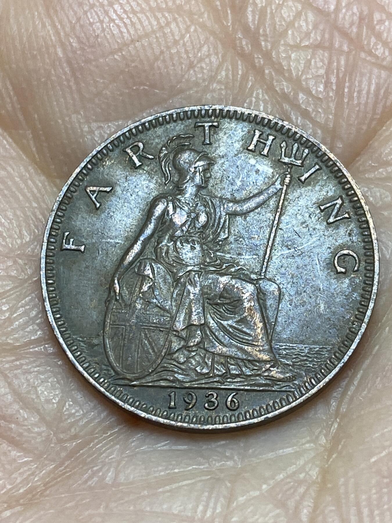 2025年第一百二十四场(总第一百五十场）外国好品散币(免佣金) 英国🇬🇧1936年1法新(乔治五世逝世年，第三版关门年)