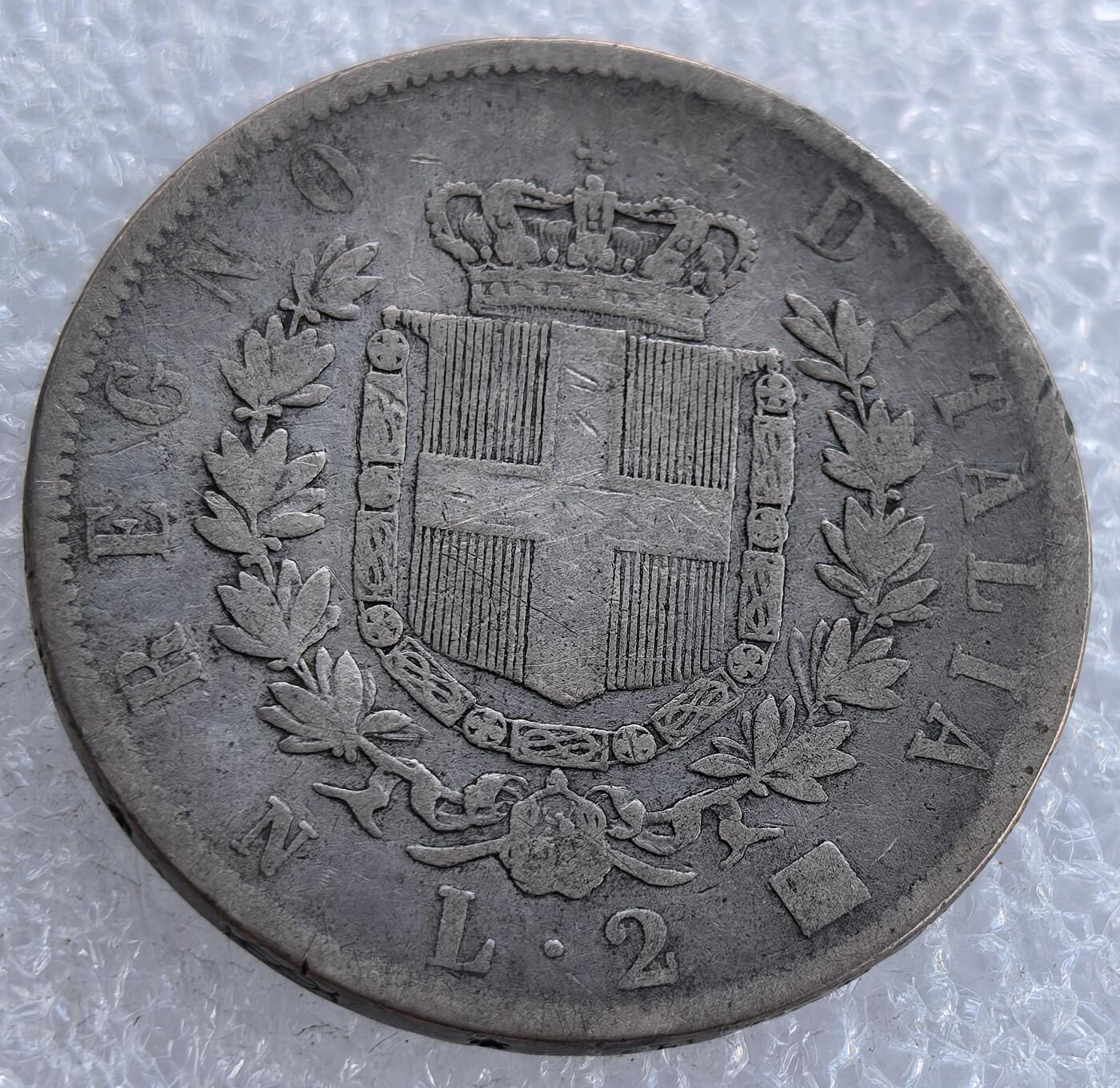  外国优质老铜币银币，周六九点倒数截拍，满百包邮，可寄存半年，喜欢朋友微信扫描二维码可直接参拍 意大利1863年2里拉银币