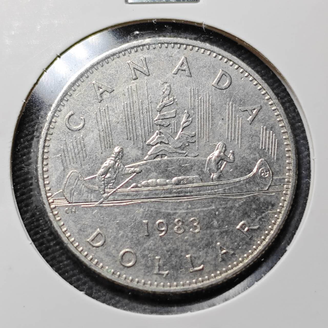 KK钱币收藏小铺  第365场  2月预留时间 周末发货  1983加拿大1元