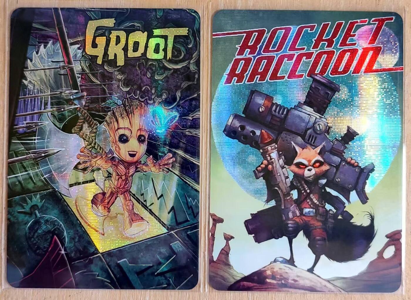 龙虎卡牌第六二场 百里霸场 （无佣金，周六结拍，欢迎送拍） 纱布闪2张 江东卡牌 银河护卫队-格鲁特+小浣熊