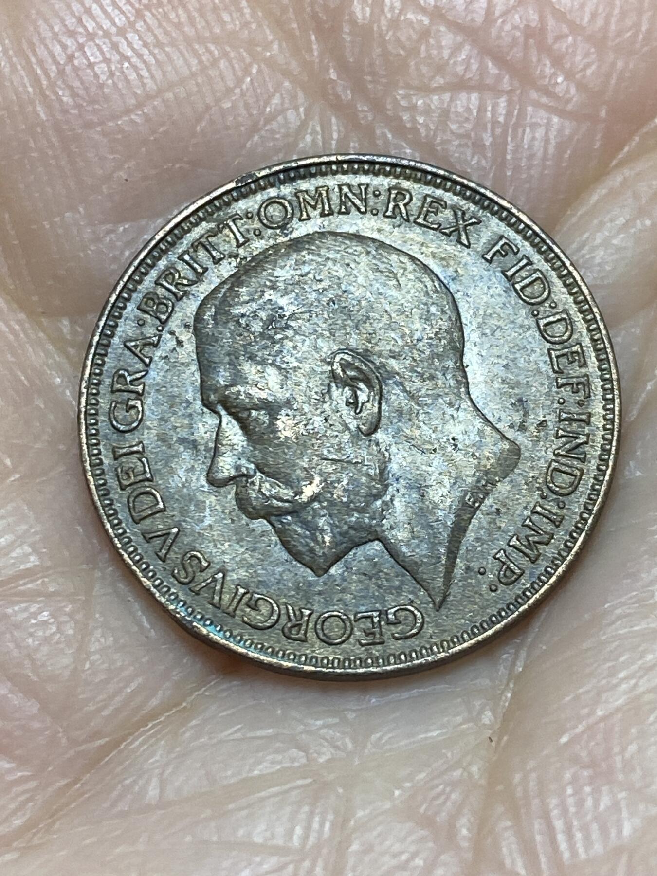 2025年第一百二十四场(总第一百五十场）外国好品散币(免佣金) 英国🇬🇧1925年1法新(乔治五世第二版，关门年)