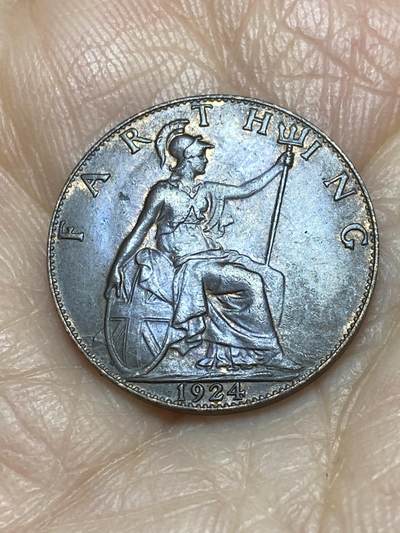 2025年第一百二十四场(总第一百五十场）外国好品散币(免佣金) - 英国🇬🇧1924年1法新(乔治五世第二版)