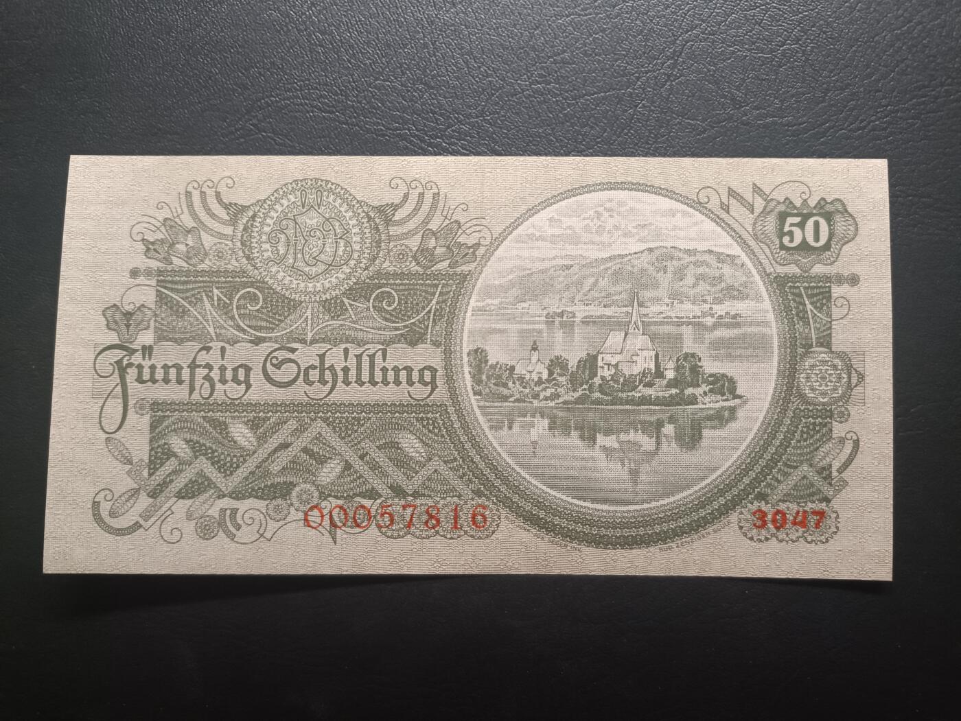 2025十一月第二期，总第200期 奥地利1945版50先令AUNC，二战结束后盟军托管期发行，理论上属于二战盟军军票的一部分