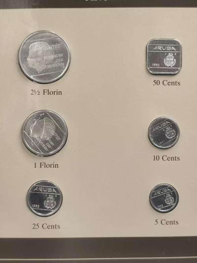 G&W世界散币，银币处理专场（第35场） - 富兰克林-阿鲁巴6枚套