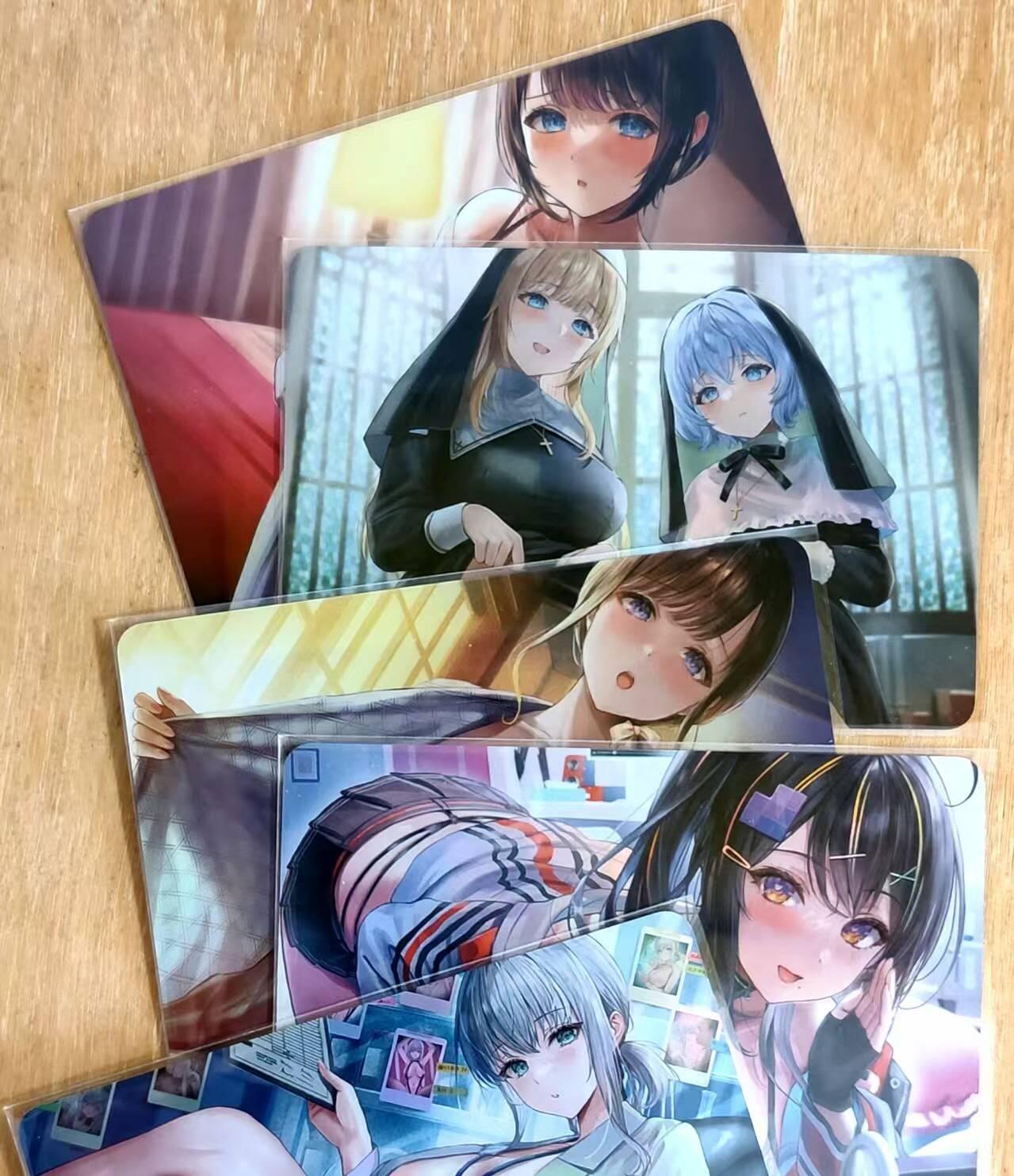 龙虎卡牌第六二场 百里霸场 （无佣金，周六结拍，欢迎送拍） 彩闪5张 动漫美女私房角色扮演 一套 卡背都是艺术版