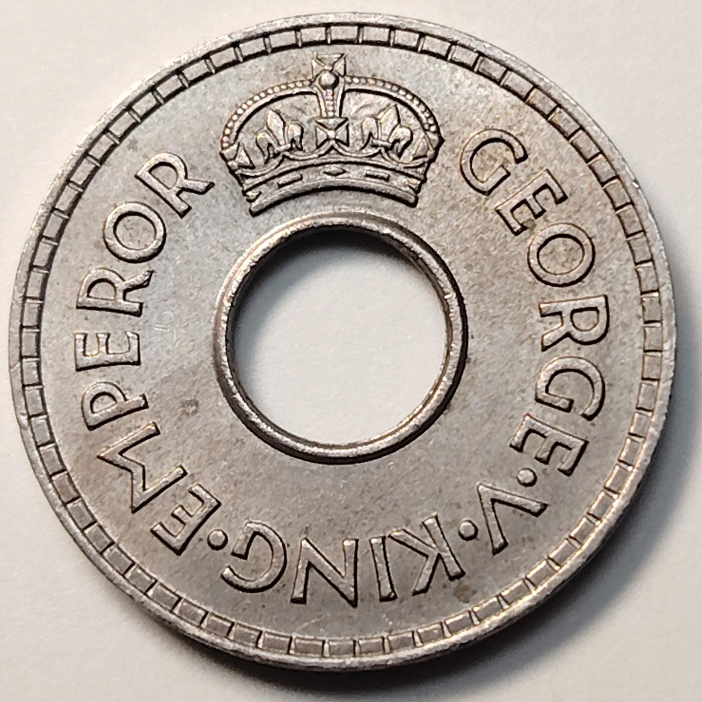 布加迪🐬～世界钱币(上海)🌾第 258 期 /  各国套币和散币 英属斐济🇫🇯 1934年 1/2便士 乔治五世