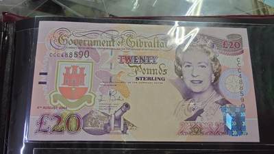 世界钱币～微拍第213期暨2025年第53期  部分库存清仓选号 - 2004年直布罗陀20镑 纪念钞全新绝品