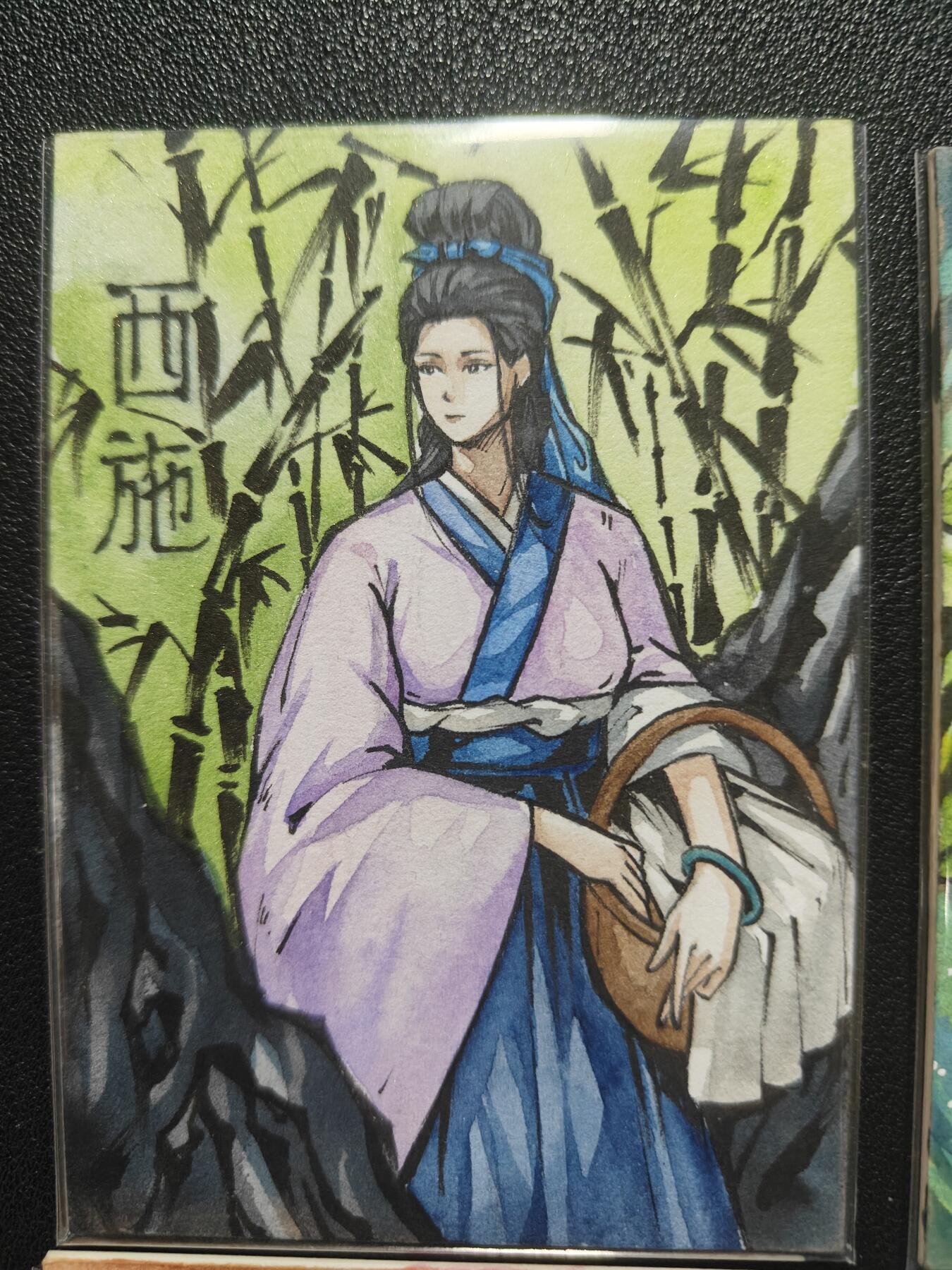 天玑星卡拍第136期《11.10周一截拍》持续收拍收评中 满赠卡需备注 【手绘卡】 Rubick 四大美女 手绘卡 四张