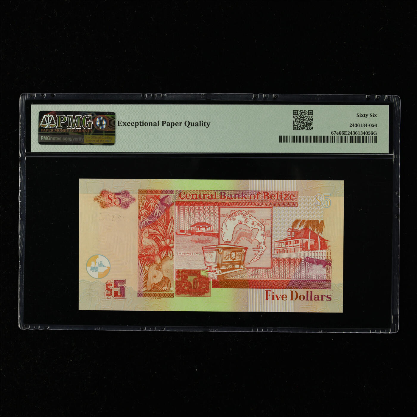 【亘邦集藏】第216期拍卖 2011年 伯利兹5元 PMG 66EPQ DR723039