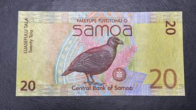 北京马甸外国币专卖第146期，外国纸币币专场，陆续上拍，欢迎关注 -  萨摩亚20塔拉全新UNC 