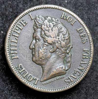 西班牙、丹属西印度、法属殖民地、乌拉圭银币古铜币，周五晚上九点倒数截拍，满百包邮，可寄存半年，喜欢朋友微信扫描二维码可直接参拍 - 法属殖民地路易菲利普时期1841年10分流通于海地、瓜德罗普、马提尼克使用km13