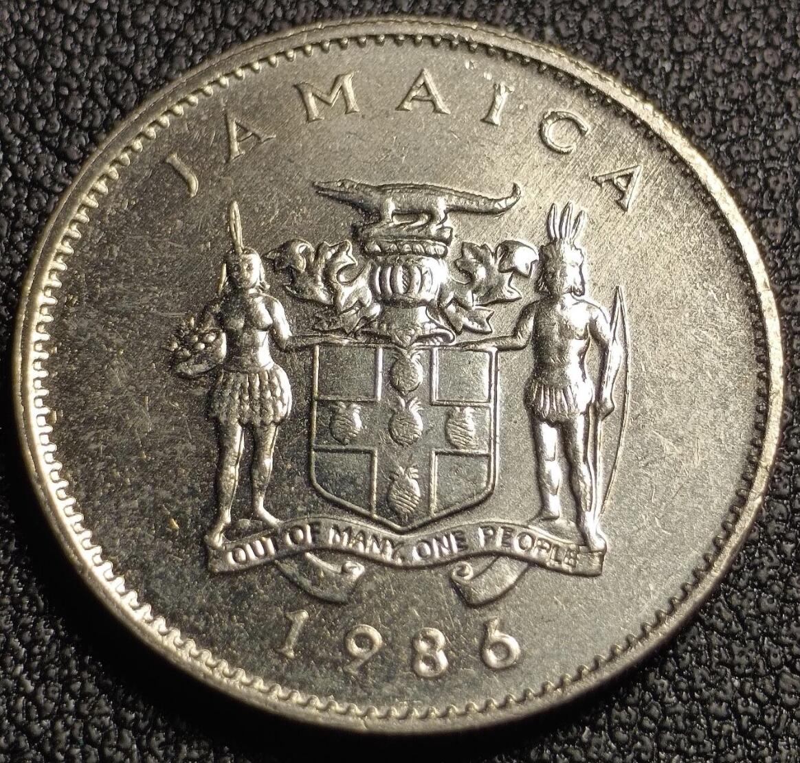 泉币菌-第127场-精品福利场(115场之后的本周末发货，感谢理解) 原光极美 牙买加10分 蝴蝶在花丛中 铜镍币 外国硬币 23.6mm