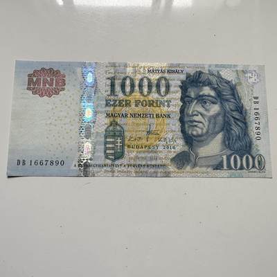 🌹外币初藏🌹🐯2025年第125场  每周二四六晚8️⃣点 接代拍 - 匈牙利2010年1000福林 顺子号