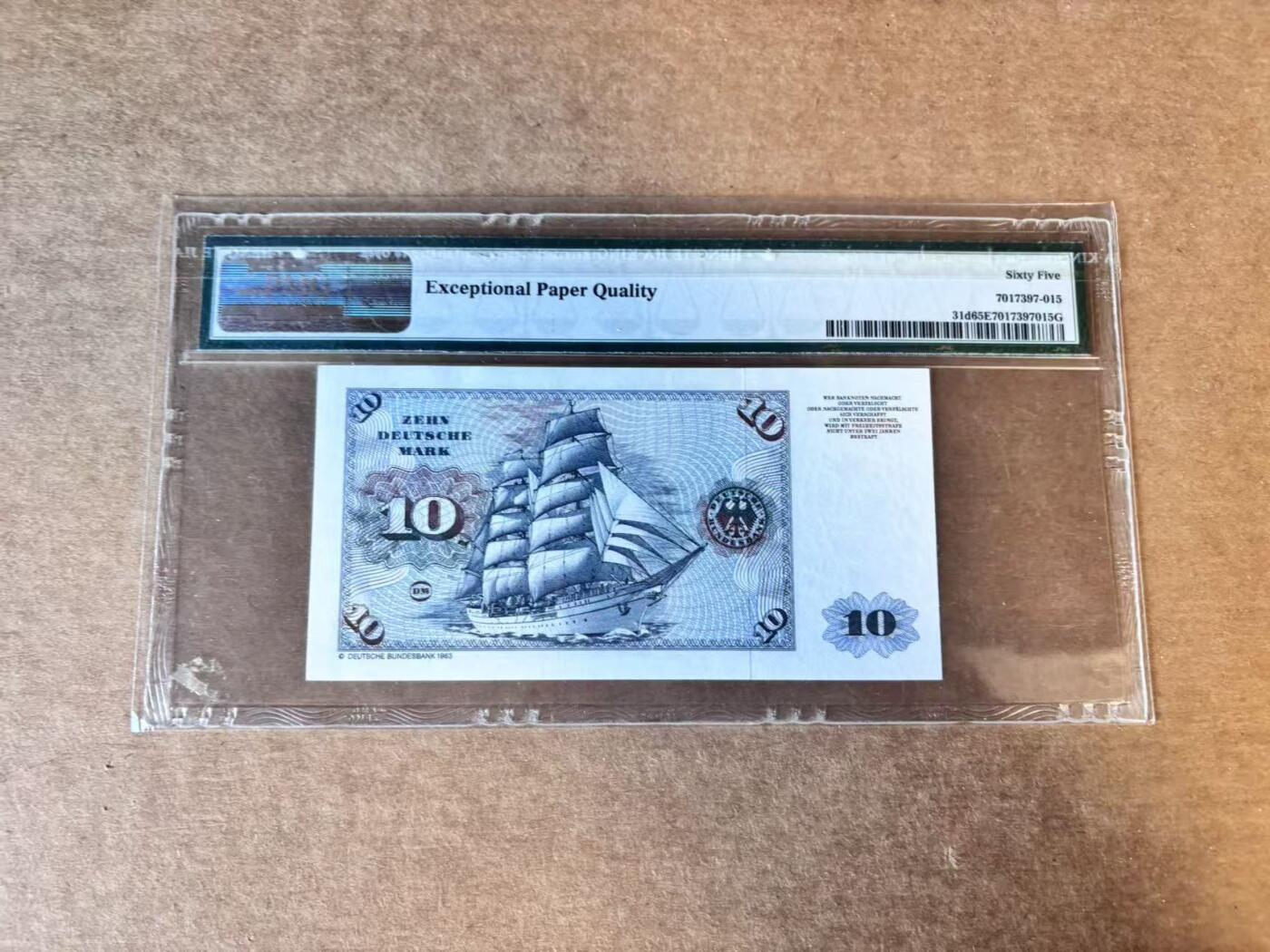 【Blue Auction】世界纸币精拍第747期——18级TOP拍卖/信誉/品质/专业/高效💫 德国 1980年10马克 PMG65EPQ 