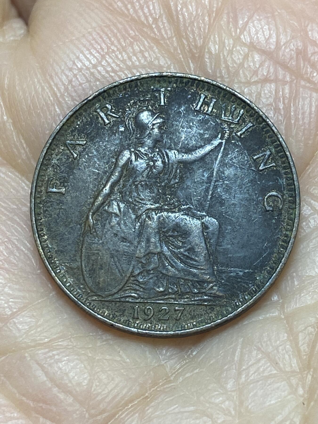 2025年第一百二十四场(总第一百五十场）外国好品散币(免佣金) 英国🇬🇧1927年1法新(乔治五世第三版)