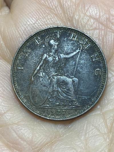 2025年第一百二十四场(总第一百五十场）外国好品散币(免佣金) - 英国🇬🇧1927年1法新(乔治五世第三版)