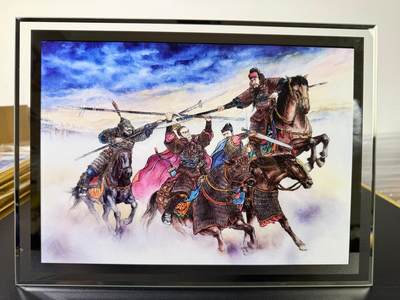 NO.15 好又多金牌大场，双11狂欢继续！每周一站式配齐，方便凑单！（周6晚8点截拍，卖家送拍0抽成！） - 山河潮玩 侠哥 三英战吕布 A4海报+水晶摆台 非常精美