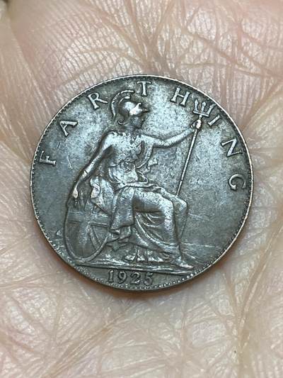 2025年第一百二十四场(总第一百五十场）外国好品散币(免佣金) - 英国🇬🇧1925年1法新(乔治五世第二版，关门年)