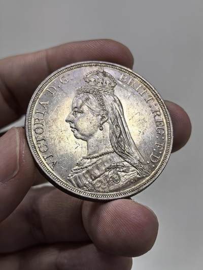博洋堂“物美丰成”11月精品专场暨第145期（全场包邮） - 英国1887年维多利亚高冠版马剑银币