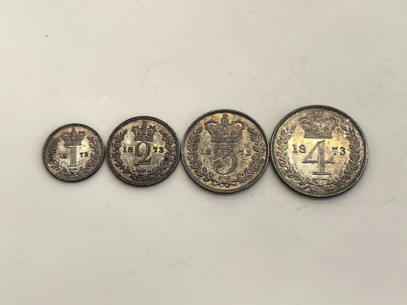 博洋堂“物美丰成”11月精品专场暨第145期（全场包邮） 英国1873年维多利亚女王濯足币套装银币