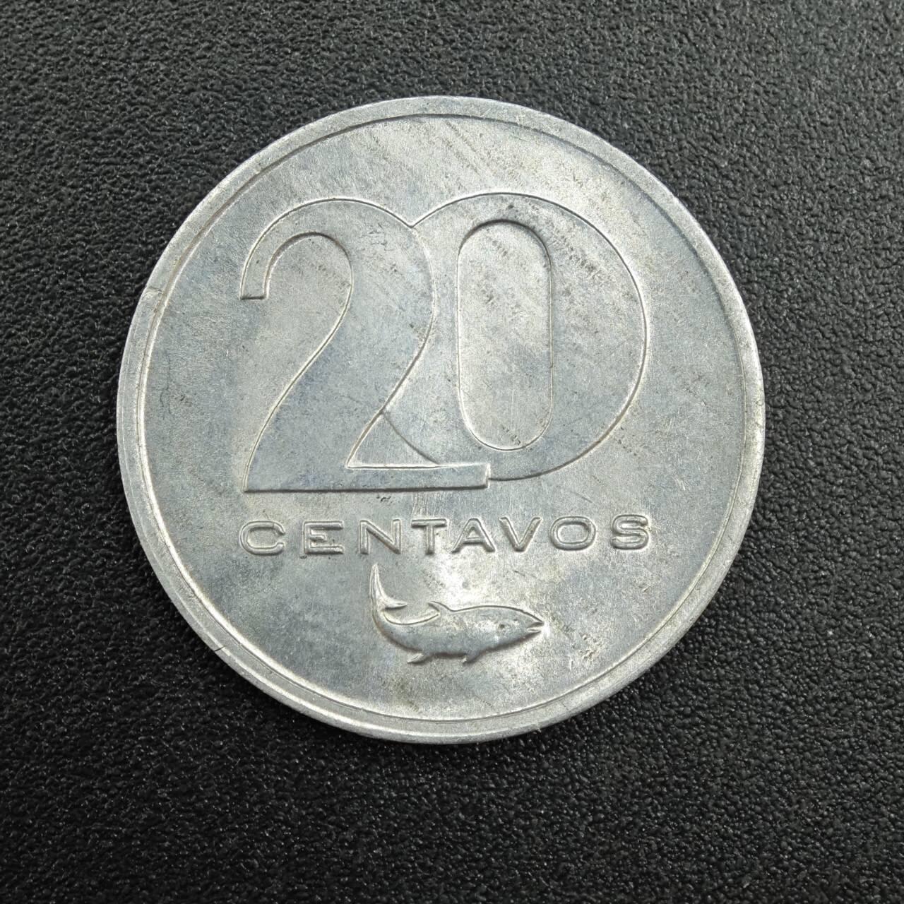 【淘币小摊】实时拍第七百九十拍   散币场   满百包邮可预留二周 每周一统一发货   佛得角1977年20分铝币