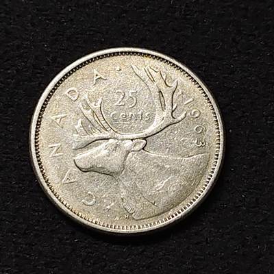 【全场包邮】纯粹捡漏拍474场（免费代拍第11场） - 加拿大1963年女王25分银币