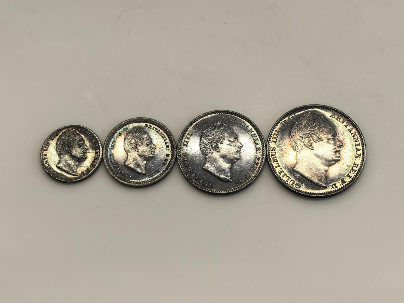 博洋堂“物美丰成”11月精品专场暨第145期（全场包邮） 英国1831年威廉四世濯足币套装银币 五彩 稀见