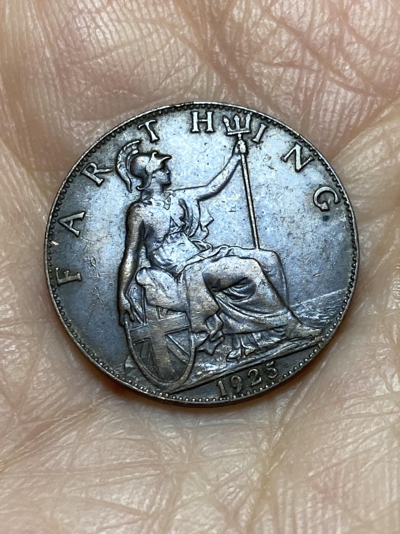 2025年第一百二十四场(总第一百五十场）外国好品散币(免佣金) 英国🇬🇧1925年1法新(乔治五世第二版，关门年)