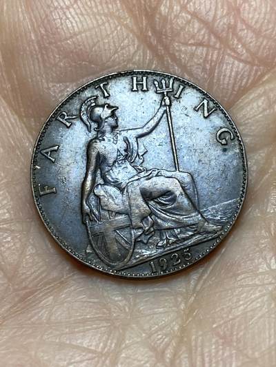 2025年第一百二十四场(总第一百五十场）外国好品散币(免佣金) - 英国🇬🇧1925年1法新(乔治五世第二版，关门年)