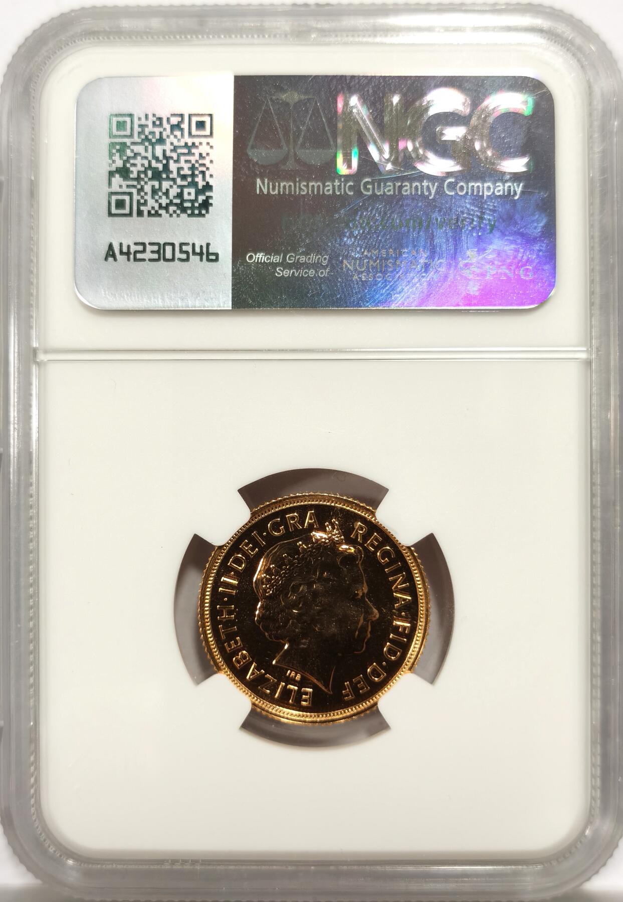 博洋堂“物美丰成”11月精品专场暨第145期（全场包邮） NGC MS66 英国2007年伊丽莎白1索维林8克金币