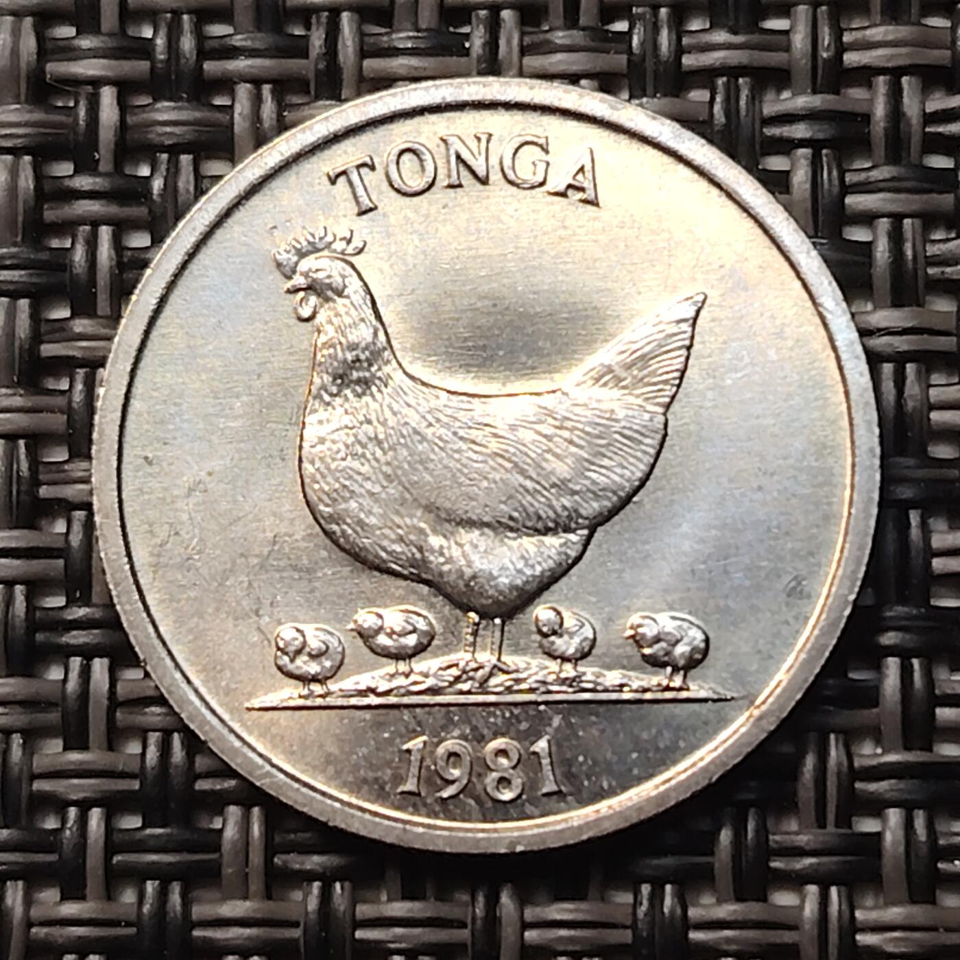 布加迪🐬～世界钱币(上海)🌾第 258 期 /  各国套币和散币 汤加🇹🇴 1981年 5分 FAO纪念币