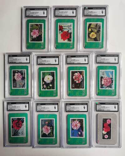 公藏第125期评级卡拍卖 - 甘肃田村卡（山茶花）11全CGC评级9分。