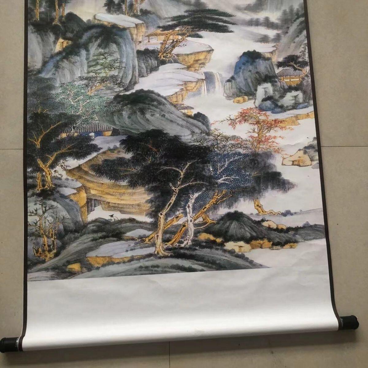 听雨轩（19）仿古装饰画专场 张大千字山水画  （仿古装饰画）