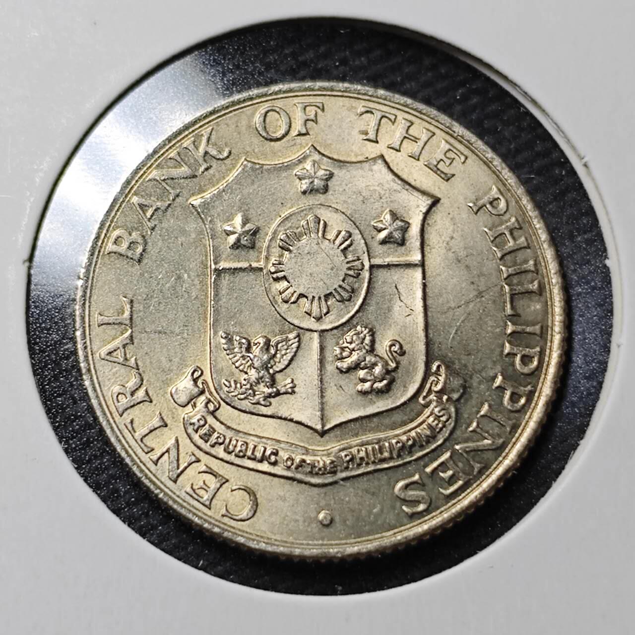 KK钱币收藏小铺  第365场  2月预留时间 周末发货  1964菲律宾25分打铁女神 好品