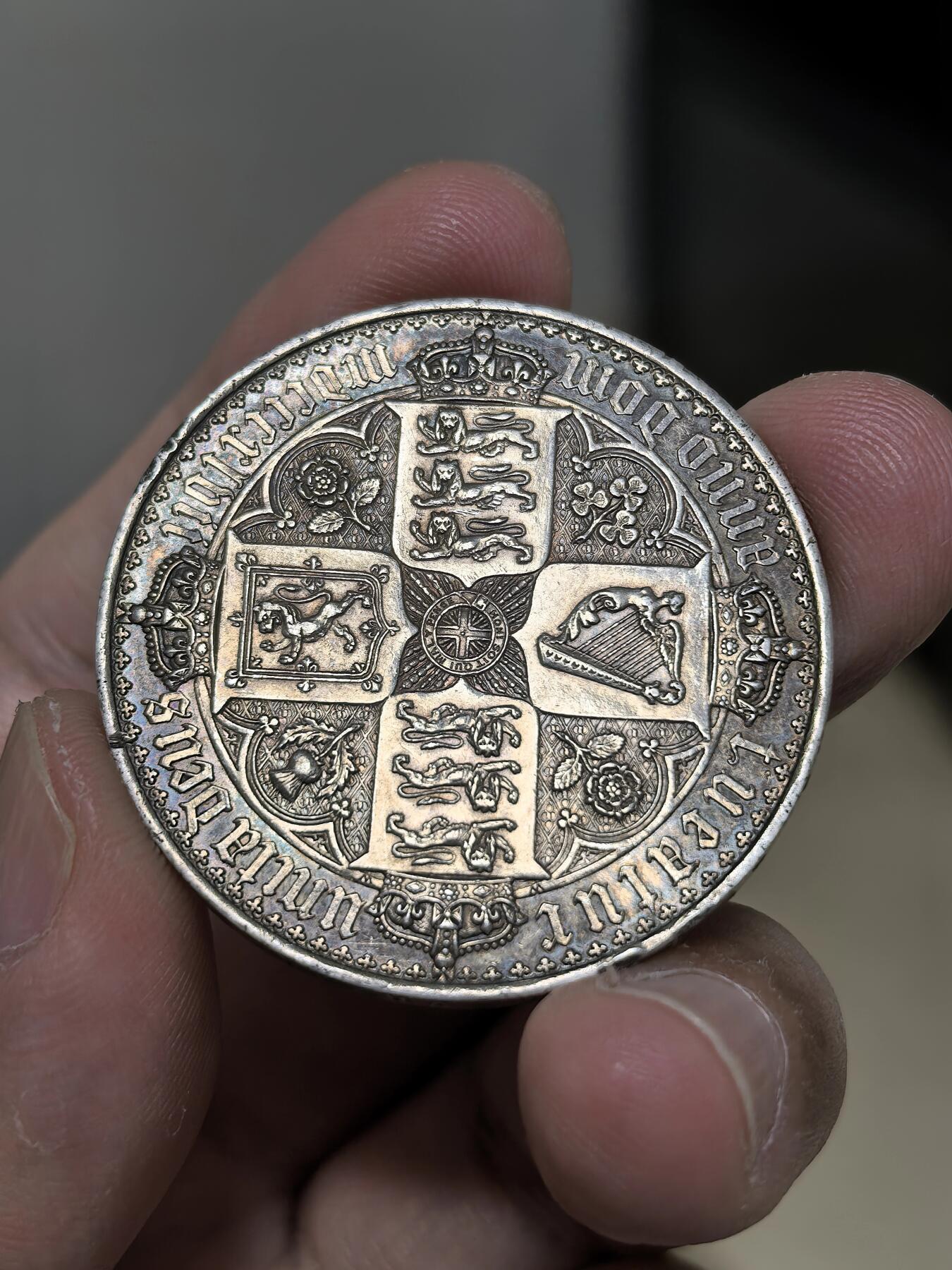 博洋堂“物美丰成”11月精品专场暨第145期（全场包邮） 英国1847年维多利亚女王哥特克朗 大名誉品