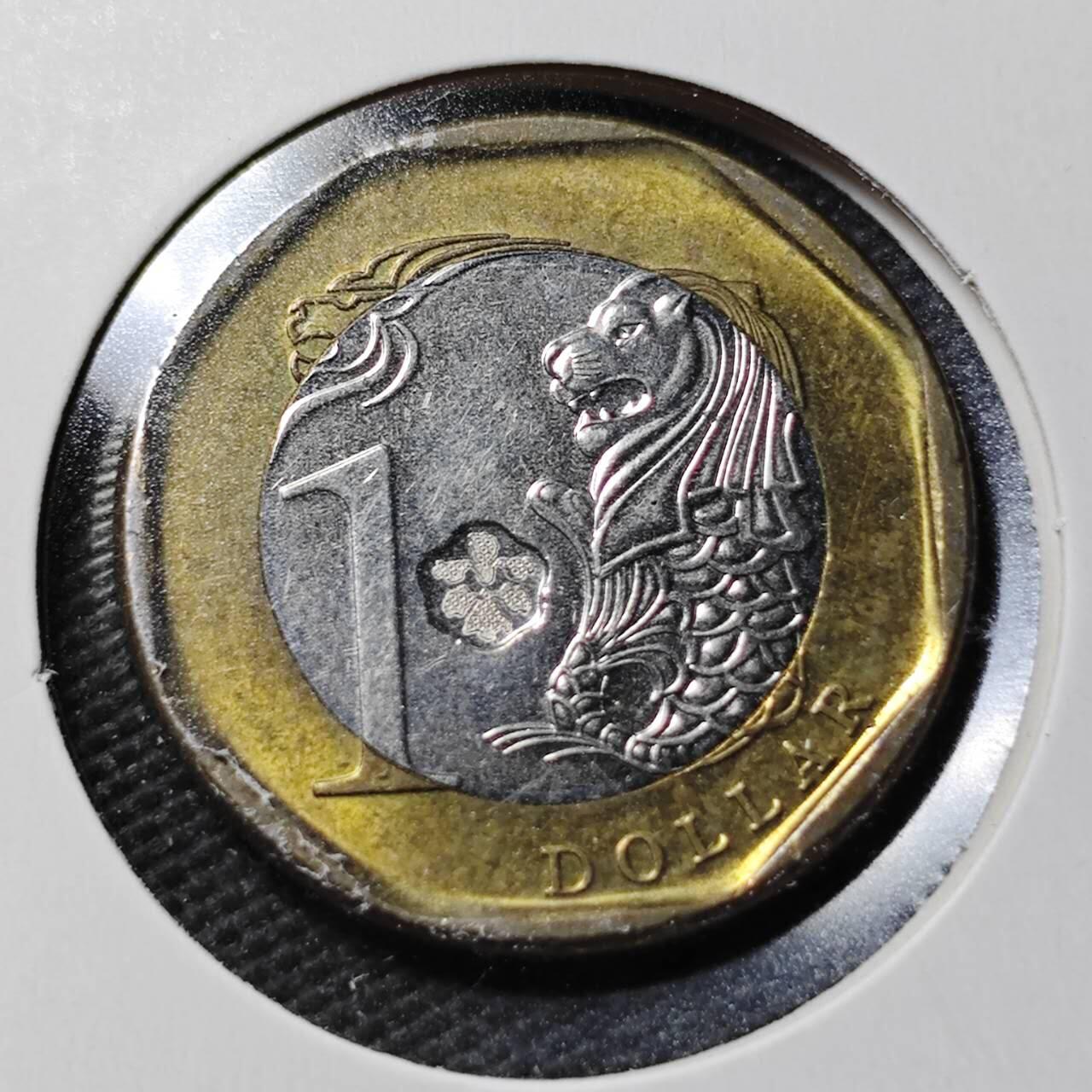 KK钱币收藏小铺  第365场  2月预留时间 周末发货  新加坡1元