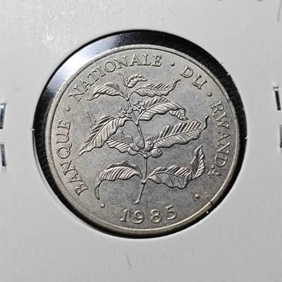 KK钱币收藏小铺  第365场  2月预留时间 周末发货 -  1985卢旺达10法郎
