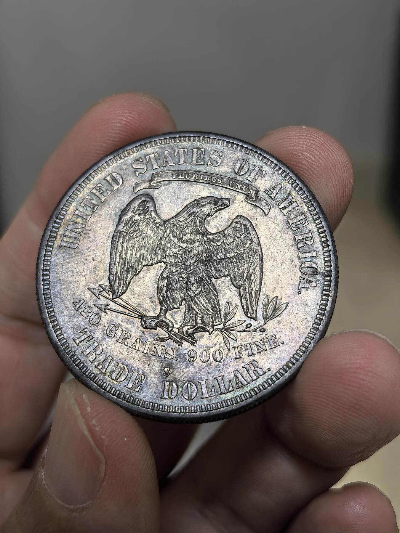 博洋堂“物美丰成”11月精品专场暨第145期（全场包邮） 美国1878年拿花鹰洋 五彩好品 稀少 稀见品相