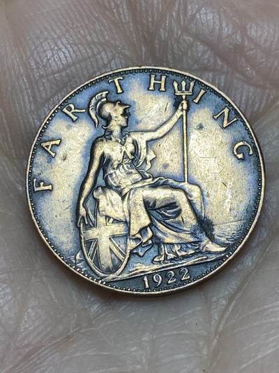 2025年第一百二十四场(总第一百五十场）外国好品散币(免佣金) - 英国🇬🇧1922年1法新(乔治五世第二版)