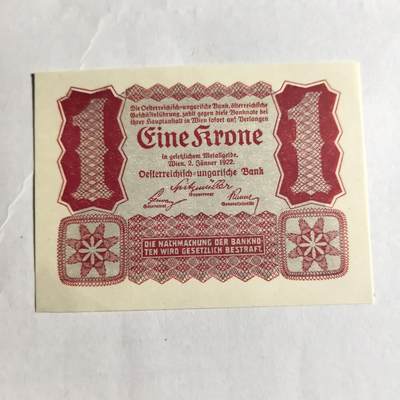各国外币第98期 大部分全新 - 奥地利1克朗