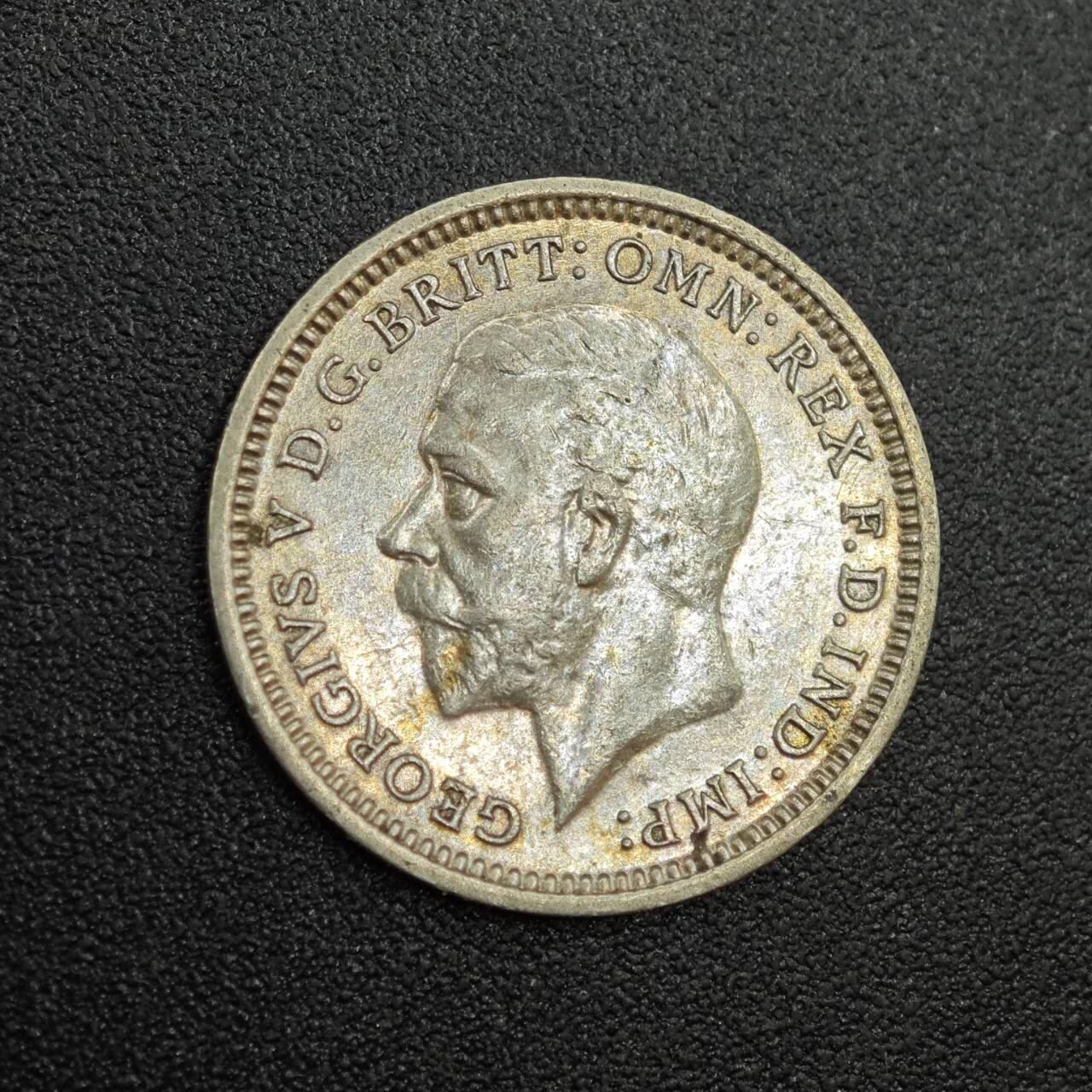 【淘币小摊】实时拍第七百九十拍   散币场   满百包邮可预留二周 每周一统一发货   英国1934年乔治五世3便士银币