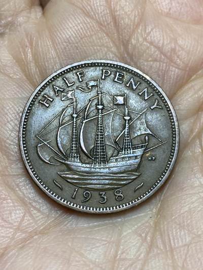 2025年第一百二十五场(总第一百五十一场）外国好品散币(免佣金) - 英国🇬🇧1938年半便士(乔治六世第一版)