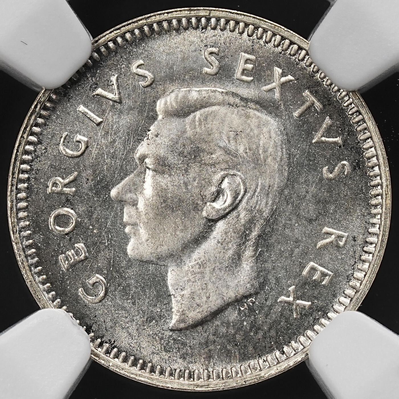 修遠堂世界钱币第九十二期 NGC PF66 1952年南非3便士精制银币