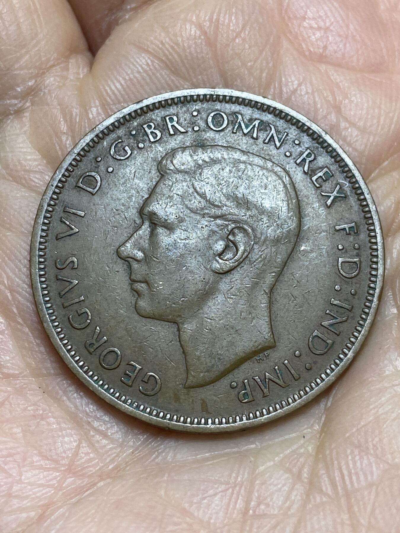 2025年第一百二十五场(总第一百五十一场）外国好品散币(免佣金) 英国🇬🇧1938年1便士(乔治六世第一版)